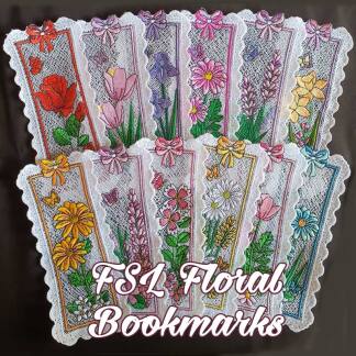FSL Floral Bookmarks