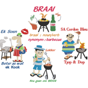 Afrikaans Braai Designs – Set of 4