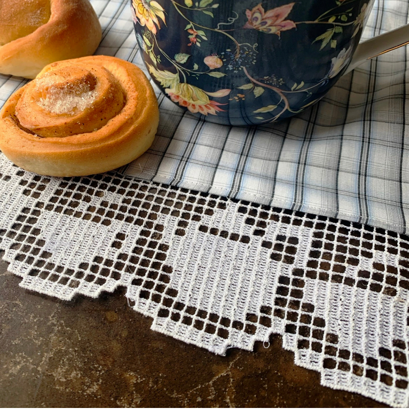 FSL Kitchen towel lace – Stitchbox Creations