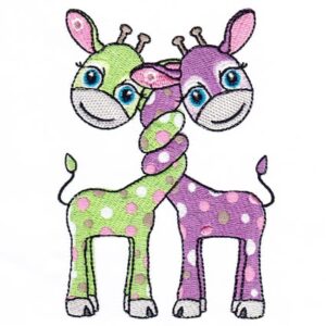 Polka Dot Giraffes Single 2 - 2 Sizes
