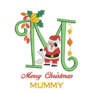 Merry Christmas Mummy- 5x7 Machine Embroidery Design (Copy)