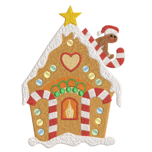 Christmas Gingerbread House- 5x7 and 4x6 Machine Embroidery Designs